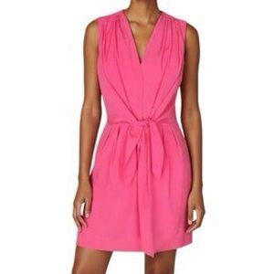 Forever 21 coral pink sleeveless dress with a waist tie or knot front detail